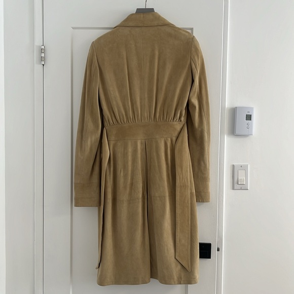 VINTAGE VALENTINO SUEDE TRENCH COAT - Picture 6 of 10